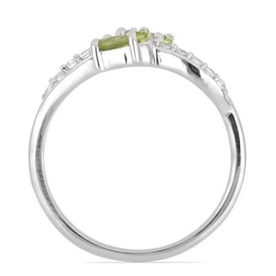 BUY STERLING SILVER PERIDOT GEMSTONE STYLISH RING